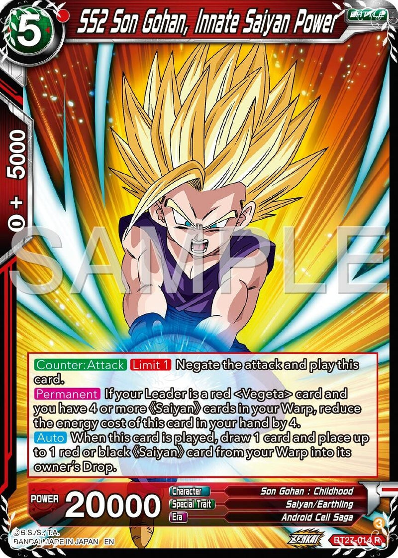 [BT27-014] SS2 Son Gohan, Innate Saiyan Power (History of Z)