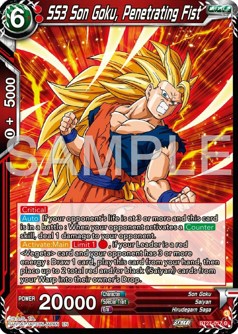 [BT27-017] SS3 Son Goku, Penetrating Fist (History of Z)