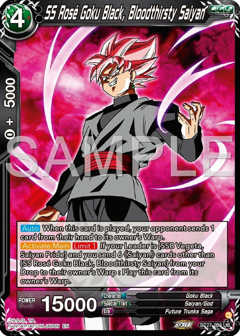 [BT27-098] SS Rose Goku Black, Bloodthisty Saiyan (History of Z)