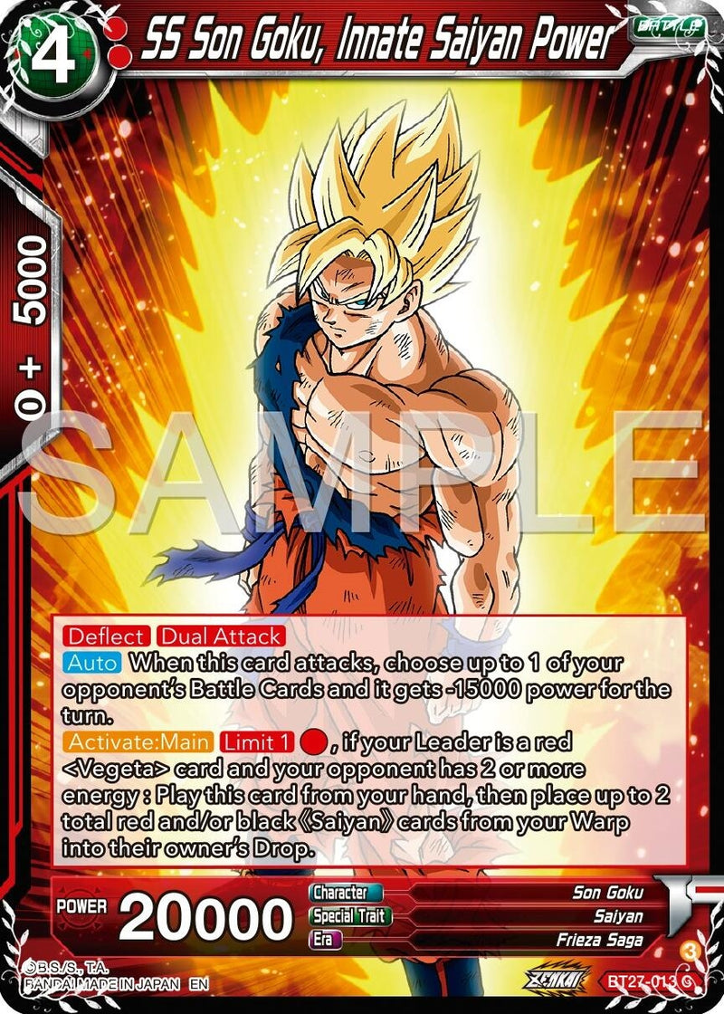 [BT27-013] SS Son Goku, Innate Saiyan Power (History of Z)