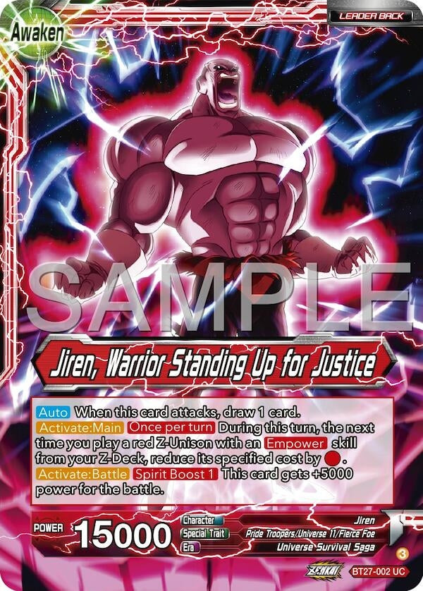 [BT27-002] Jiren // Jiren, Warrior Standing Up for Justice (History of Z)