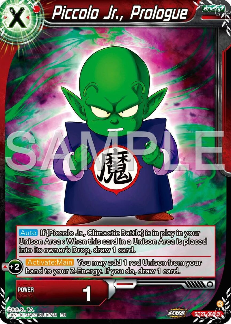 [BT27-008] Piccolo Jr., Prologue (History of Z)