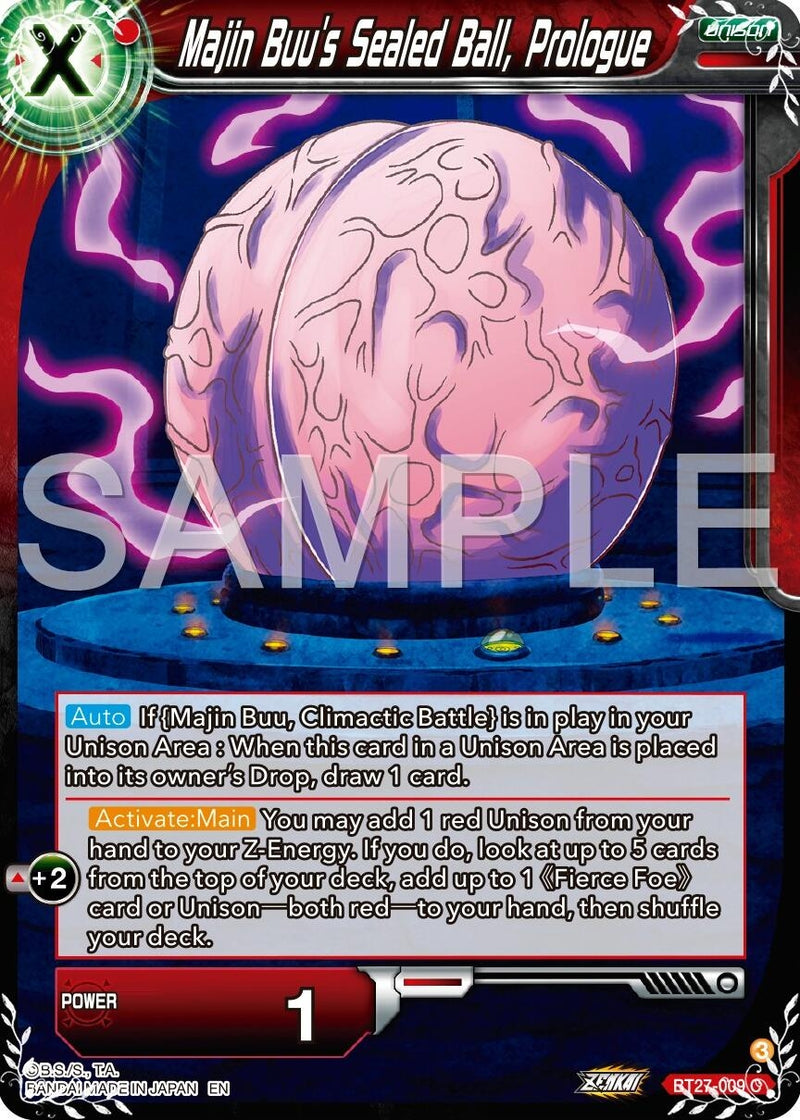 [BT27-009] Majin Buu's Sealed Ball, Prologue (History of Z)
