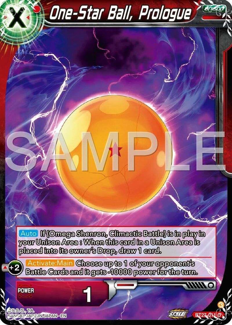 [BT27-011] One-Star Ball, Prologue (History of Z)