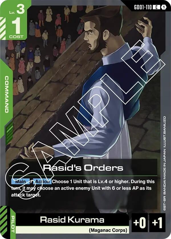[GD01-110] Rasid's Orders (Newtype Rising)