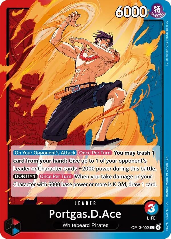 [OP13-002] Portgas.D.Ace (002) (Carrying On His Will)