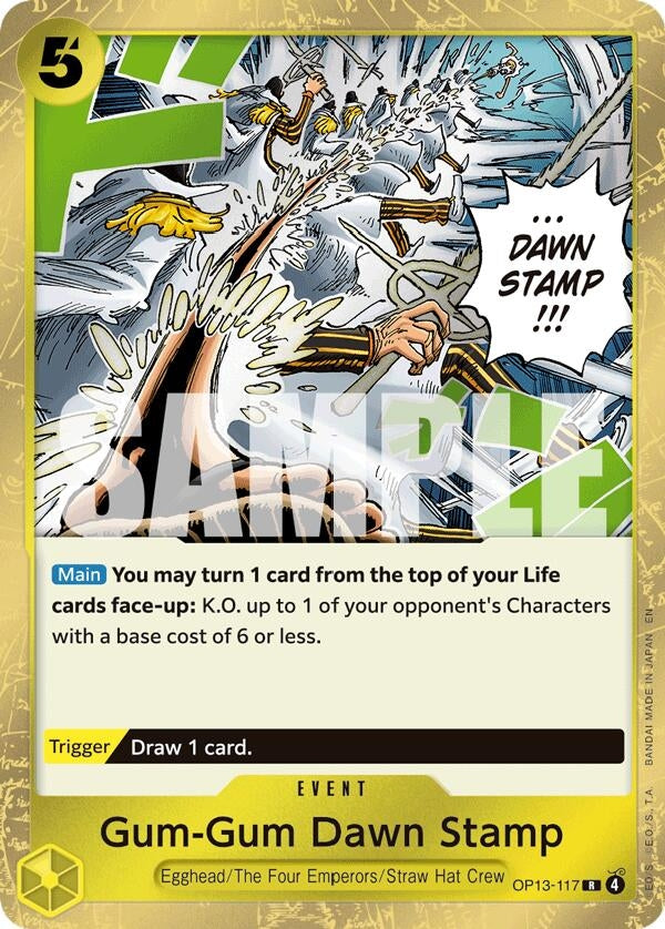 [OP13-117] Gum-Gum Dawn Stamp (Carrying On His Will)