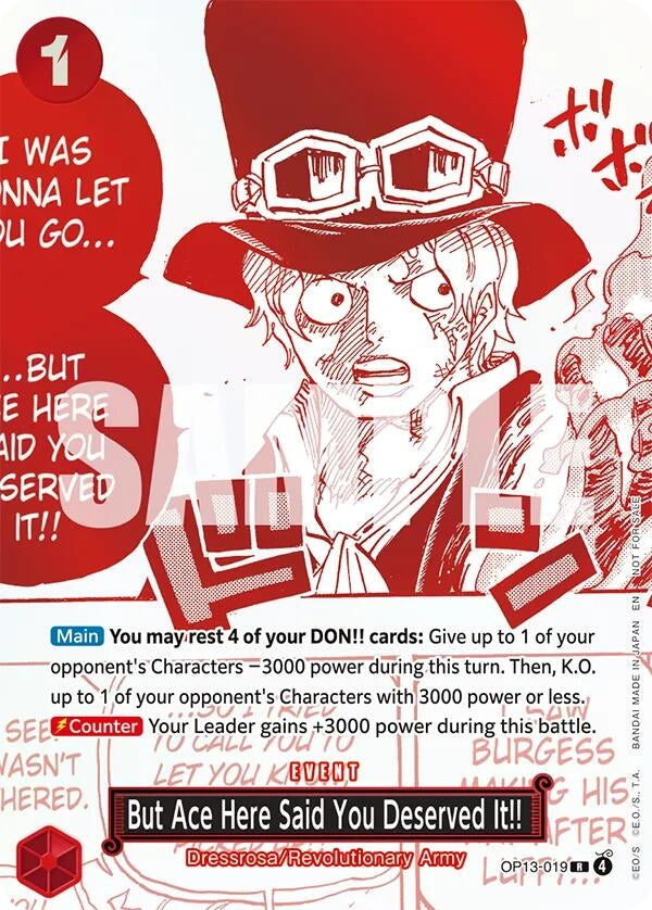 [OP13-019] But Ace Here Said You Deserved It!! (3rd Anniversary Treasure Campaign Pack) (One Piece Promotion Cards)