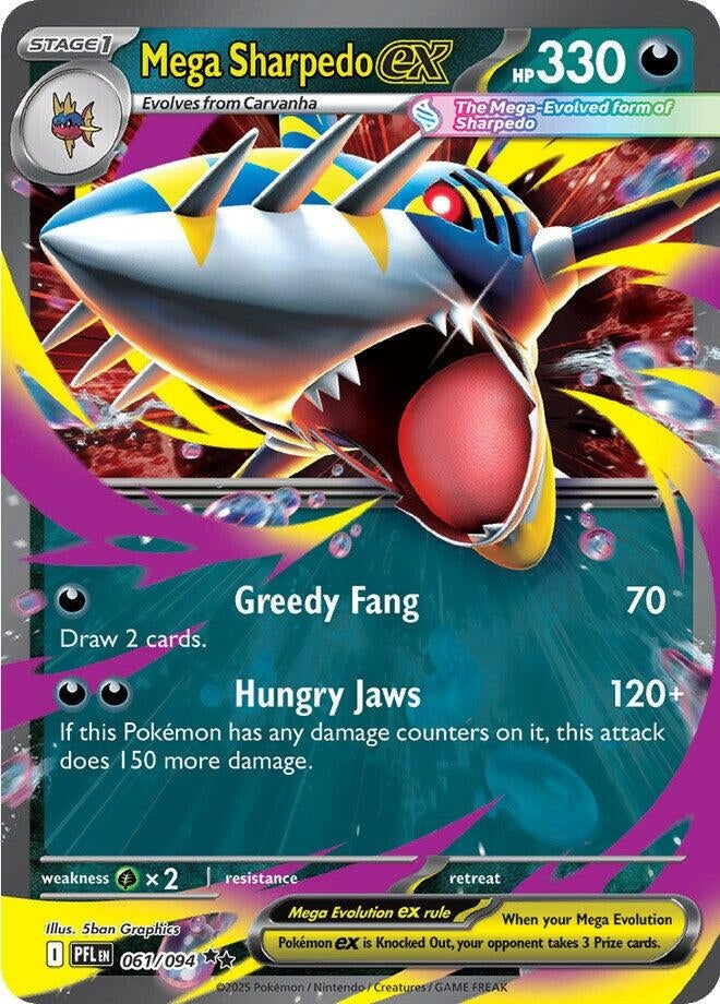 [061/094] Mega Sharpedo ex (ME02: Phantasmal Flames)