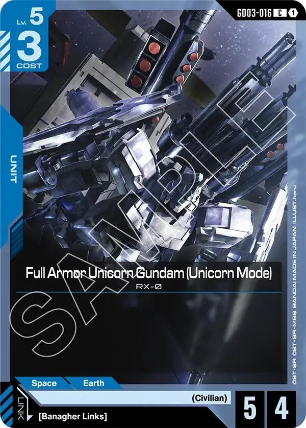 [GD03-016] Full Armor Unicorn Gundam (Unicorn Mode) (Steel Requiem)