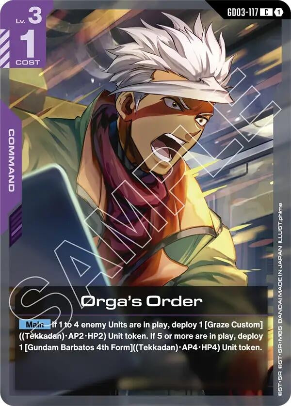 [GD03-117] Orga's Order (Steel Requiem)