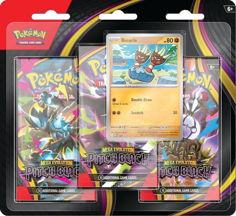 Pokemon TCG - ME05 Mega Evolution Pitch Black 3-Pack Blister