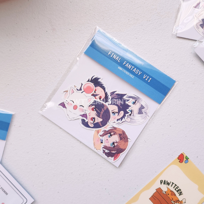 Final Fantasy 7 Chibi Heroes Fan Art Mini Sticker Pack