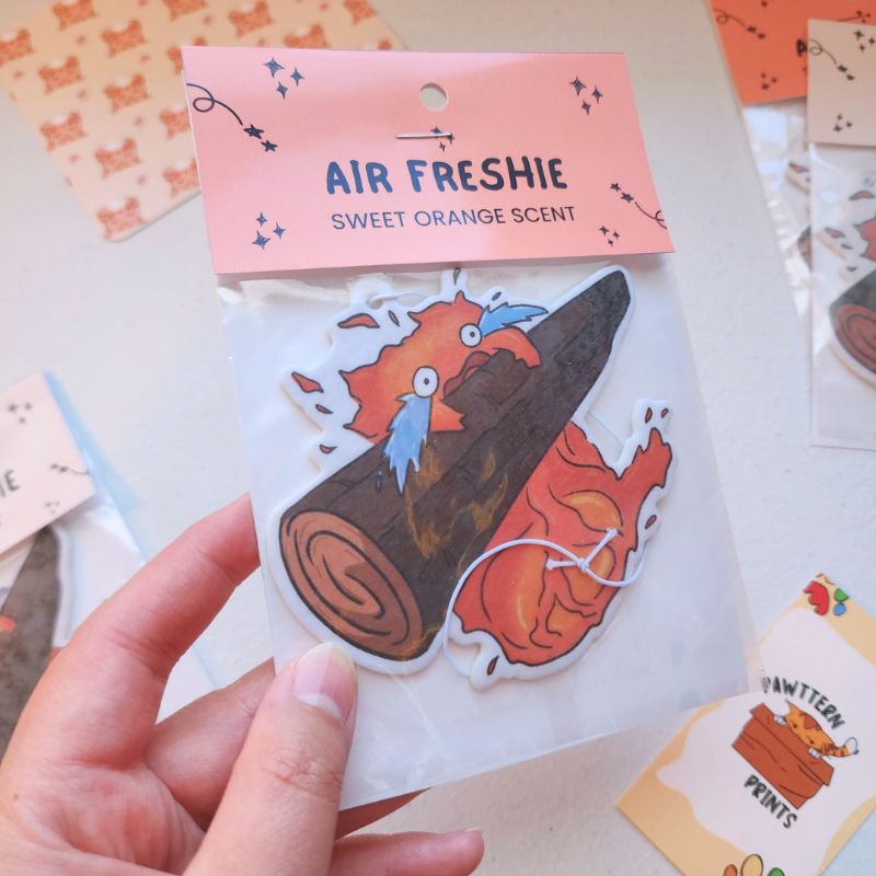 Ghibli Calcifer Fan Art Air Freshener (Sweet Orange)