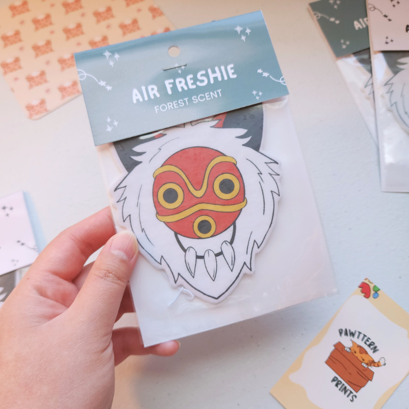 Ghibli Princess Mononoke Fan Art Air Freshener (Forest)