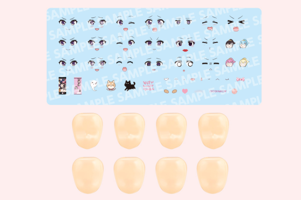 Customized Face & Decal Set Vol.7 [Designed By Raguhonoerika For Madoka Yuki B] - Sousaishojoteien 1/10