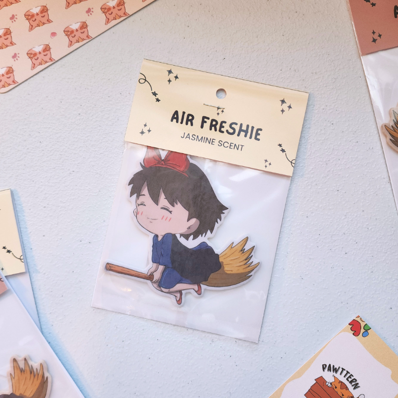 Ghibli Kiki Delivery Service Fan Art Air Freshener (Jasmine)