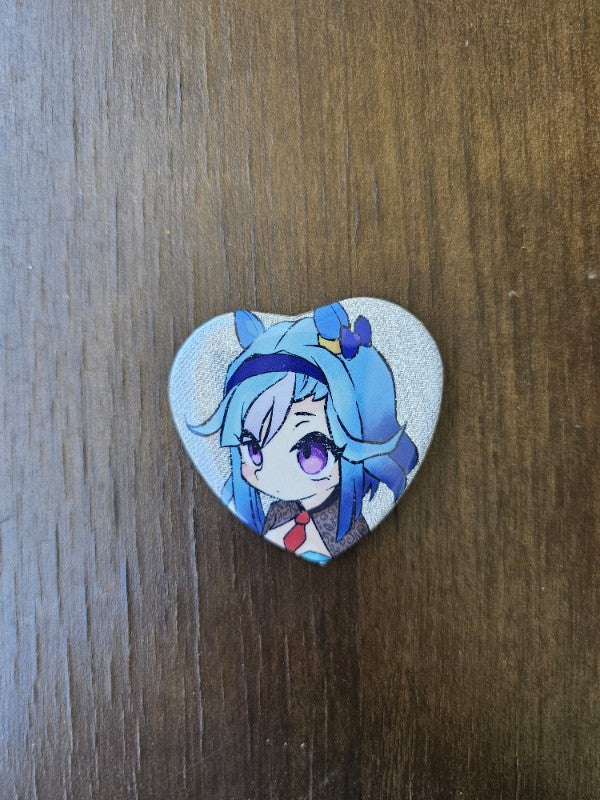 Admire Groove - Uma Musume Heart-Shaped Can Badge Pins