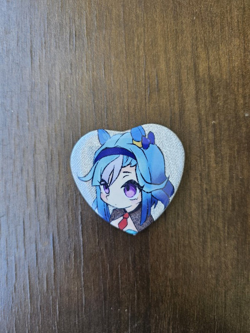 Admire Groove - Uma Musume Heart-Shaped Can Badge Pins