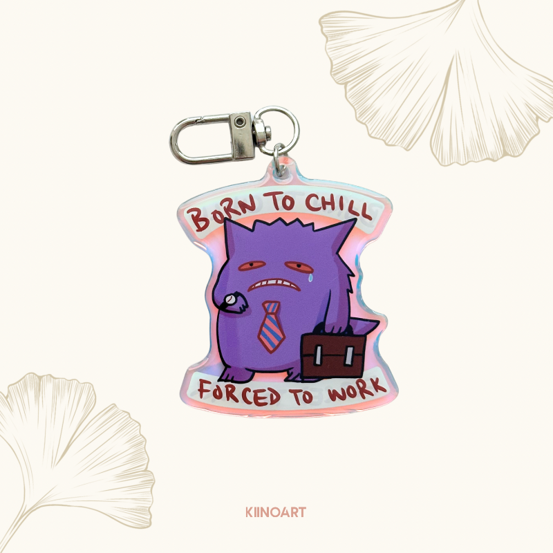 Gengar Work - Keychain