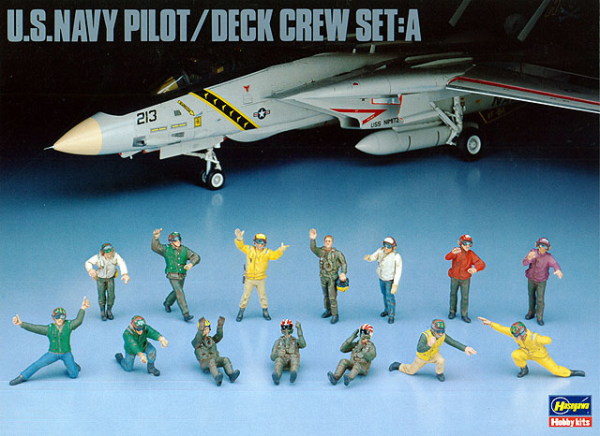 [X48-6] U.S. Navy Pilot/Deck Crew Set A 1/48