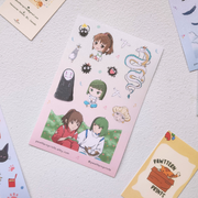 Ghibli Spirited Away Fan Art Vinyl Sticker Sheet