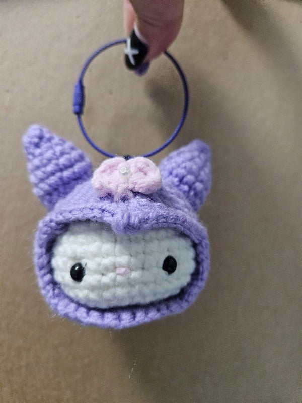 Kuromi Head Keychains