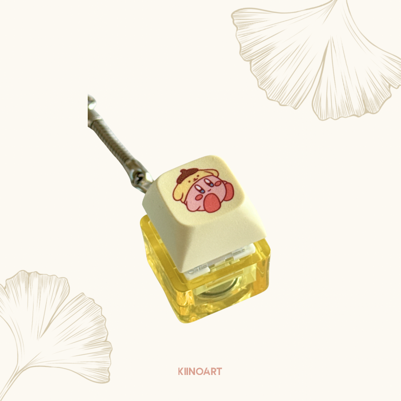 KirbyPomPom  - Keycap Keychain