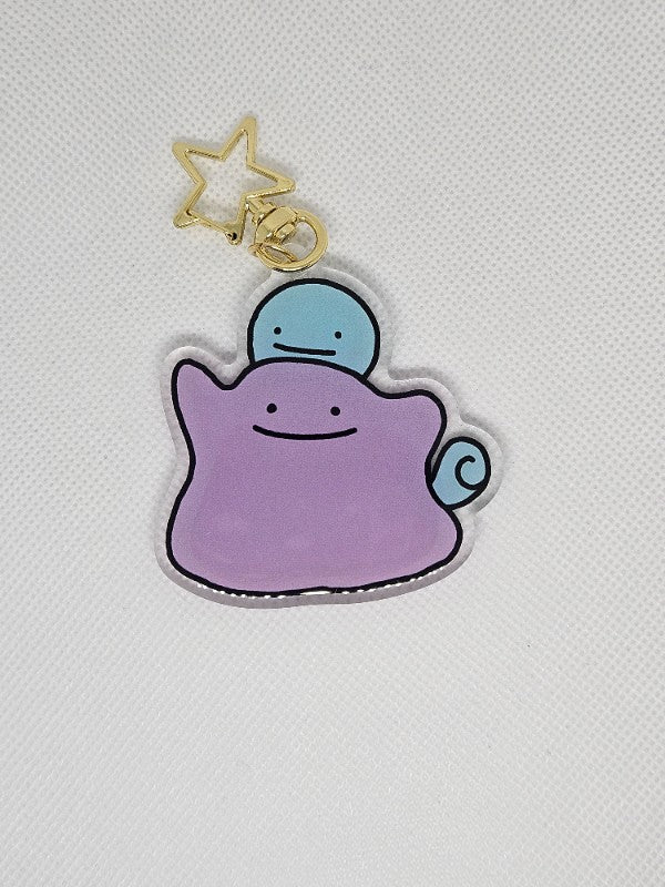 Acrylic Ditto/Squirtle Keychain