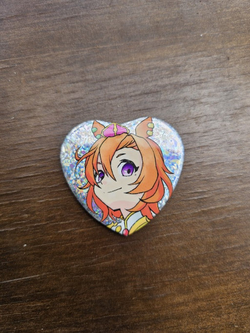 TM Opera O - Uma Musume Heart-Shaped Can Badge Pins