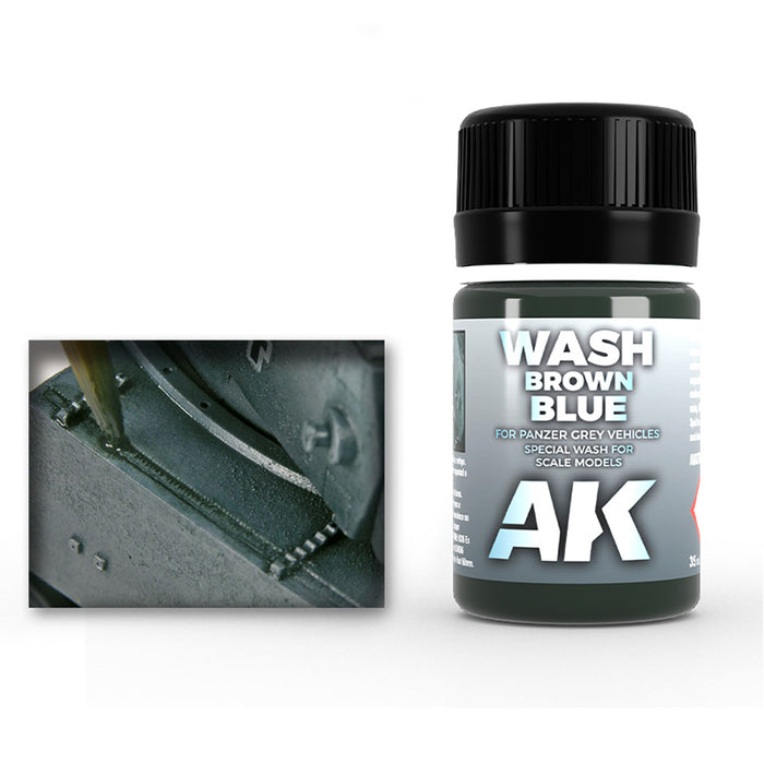 AK070 Wash (Brown Blue) For Panzer Grey
