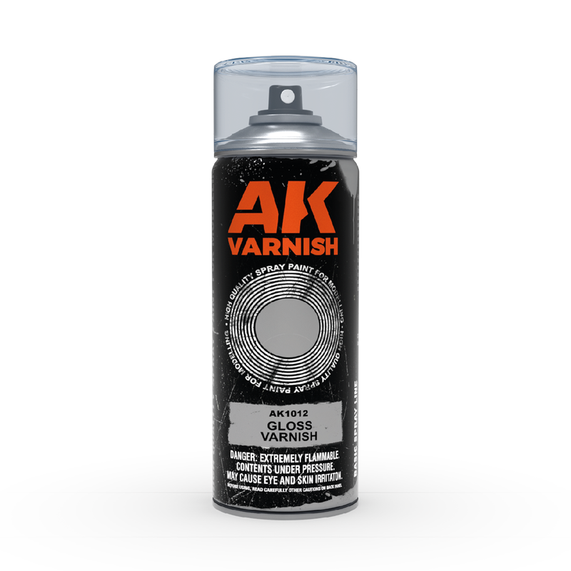 AK1012 Gloss Varnish - Spray 400ml (Includes 2 Nozzles)