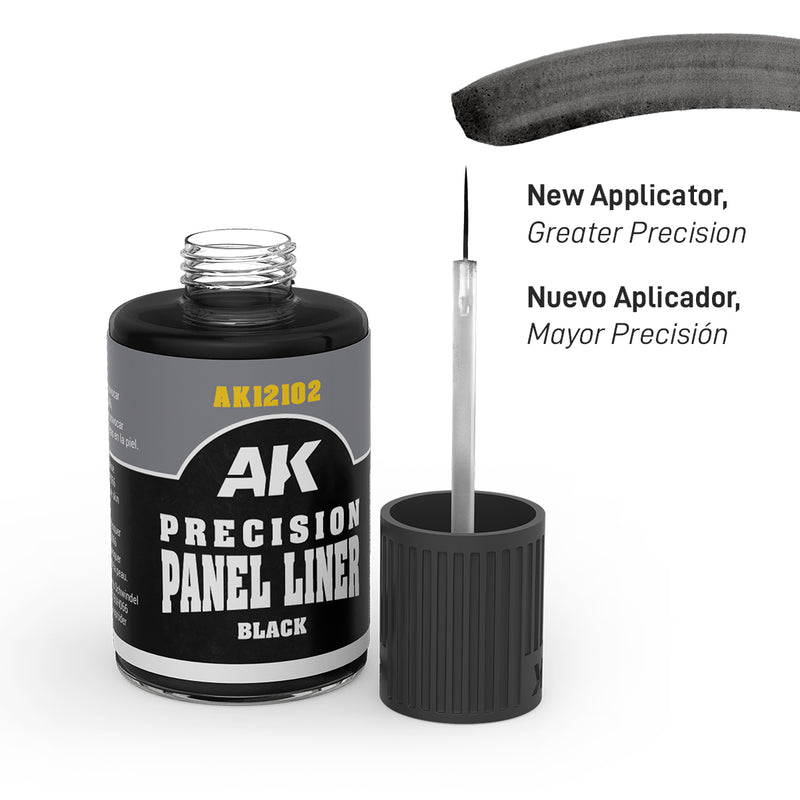 AK12102 Precision Panel Liner - Black (30ml)