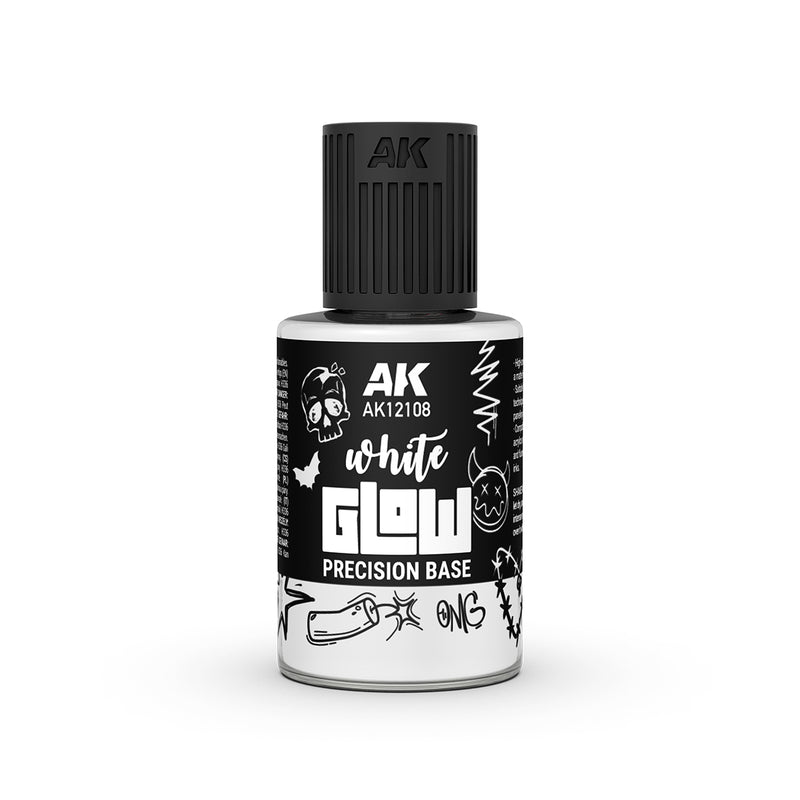 AK12108 White Glow Precision Fluor Base Panel Liner 30ml