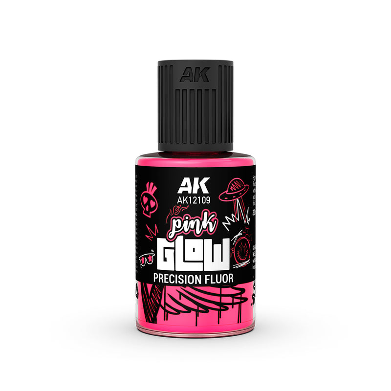 AK12109 Pink Glow Precision Fluor Panel Liner 30ml