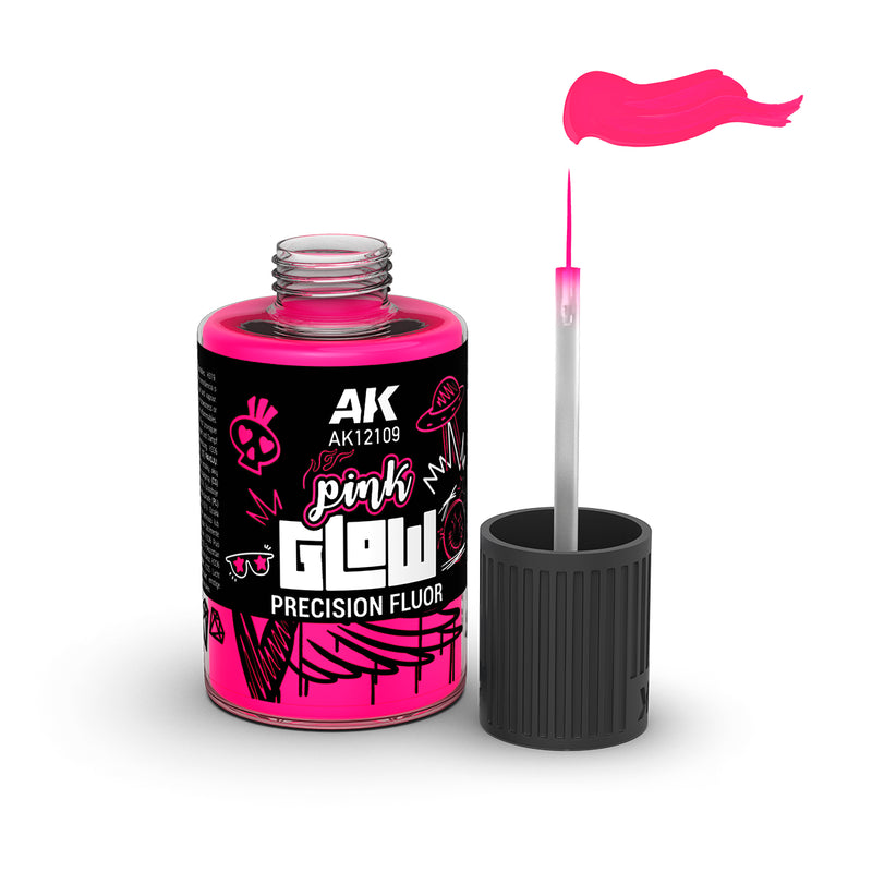 AK12109 Pink Glow Precision Fluor Panel Liner 30ml