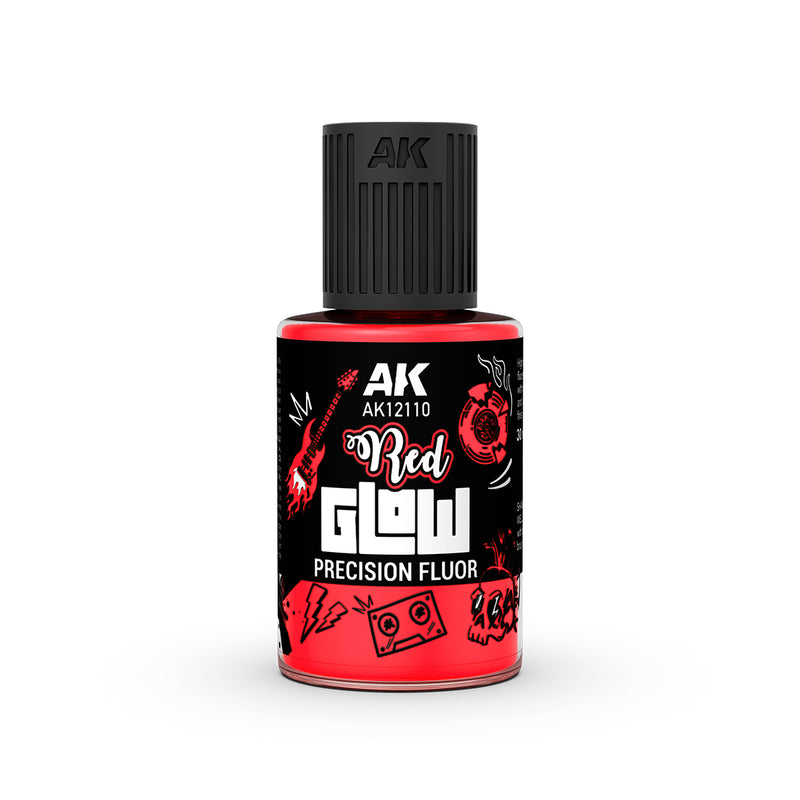AK12110 Red Glow Precision Fluor Panel Liner 30ml