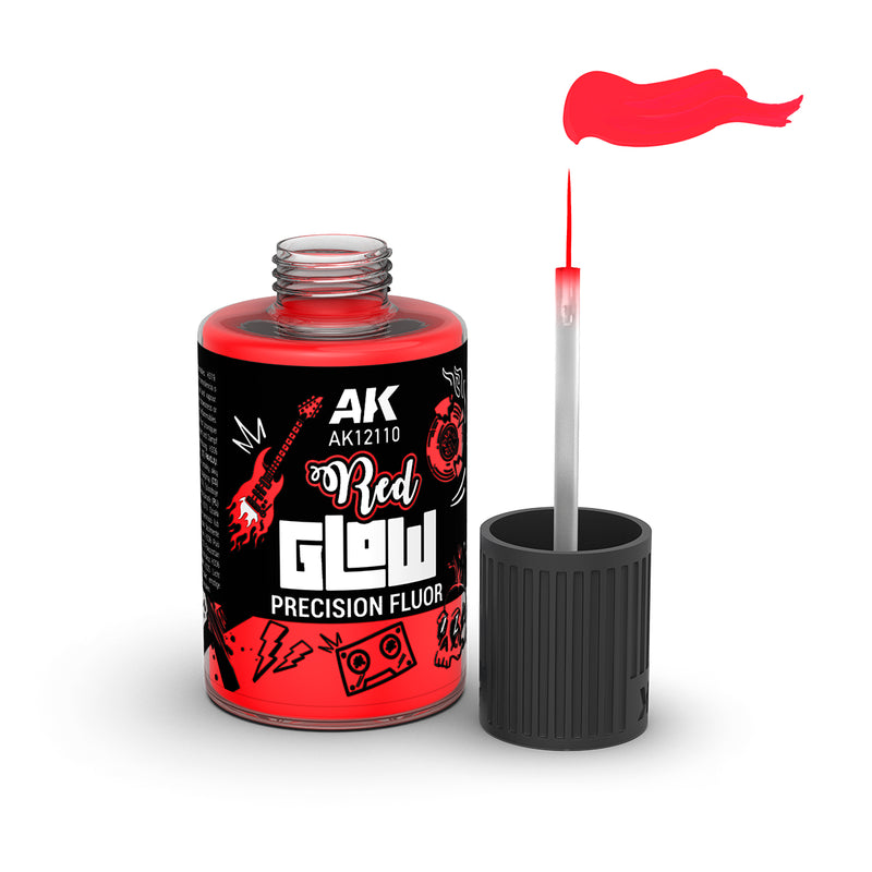AK12110 Red Glow Precision Fluor Panel Liner 30ml