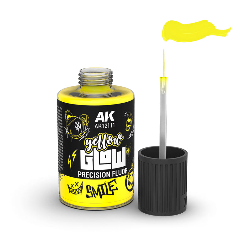 AK12111 Yellow Glow Precision Fluor Panel Liner 30ml