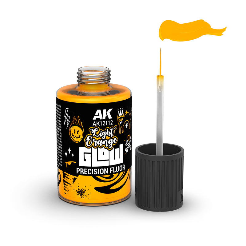 AK12112 Light Orange Glow Precision Fluor Panel Liner 30ml