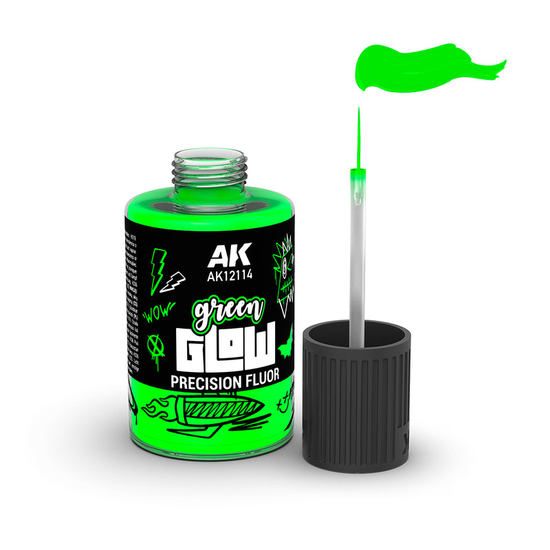 AK12114 Green Glow Precision Fluor Panel Liner 30ml