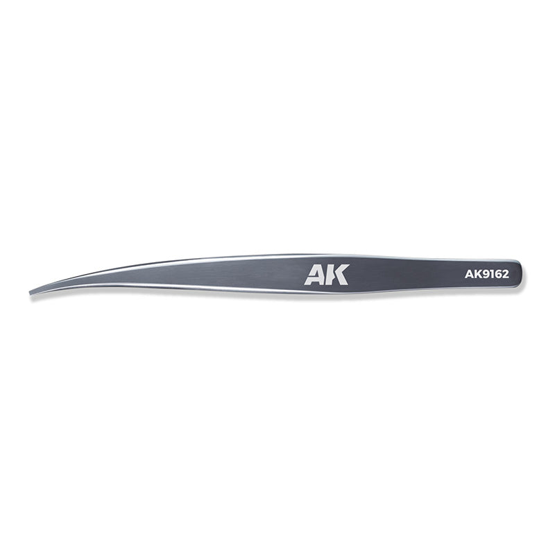 AK9162 HG Angled Tweezers 02 Flat-End Tipped
