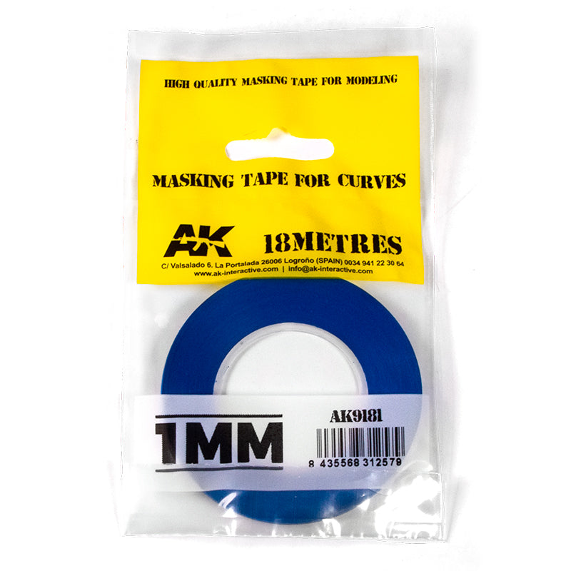 AK9181 Blue Masking Tape For Curves 1MM