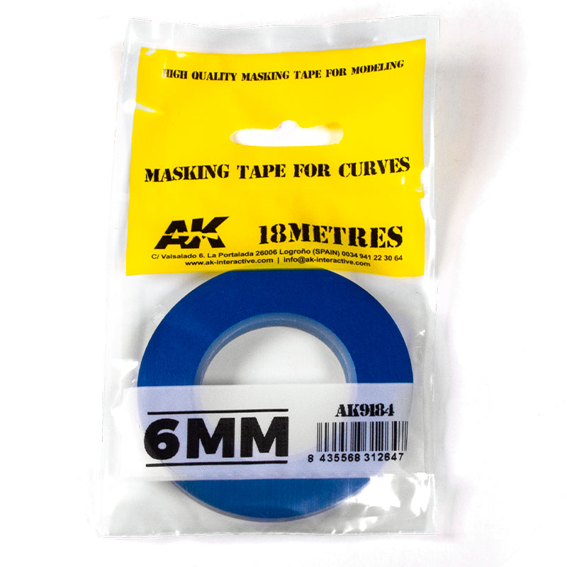 AK9184 Blue Masking Tape For Curves 6MM