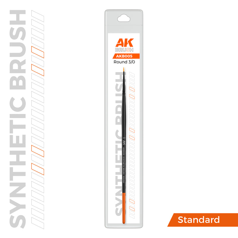 AKB005 Synthetic Brush - Round 3/0