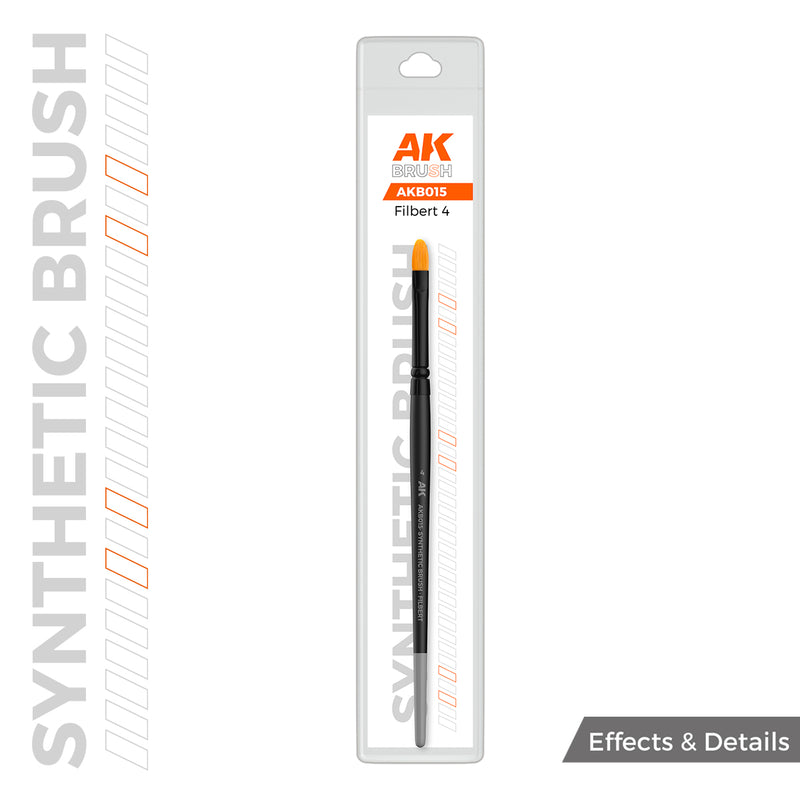 AKB015 Synthetic Brush - Filbert 4
