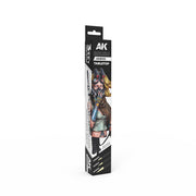 AKB102 Tabletop Syntethic Brushes Set (3 Brushes)
