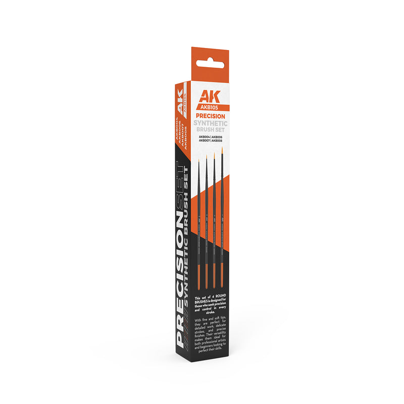 AKB105 Precision Brushes Set (4 Brushes)