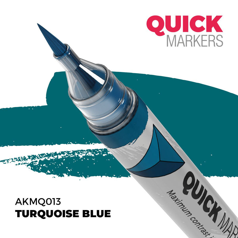 AKMQ013 Quick Markers - Turquoise Blue