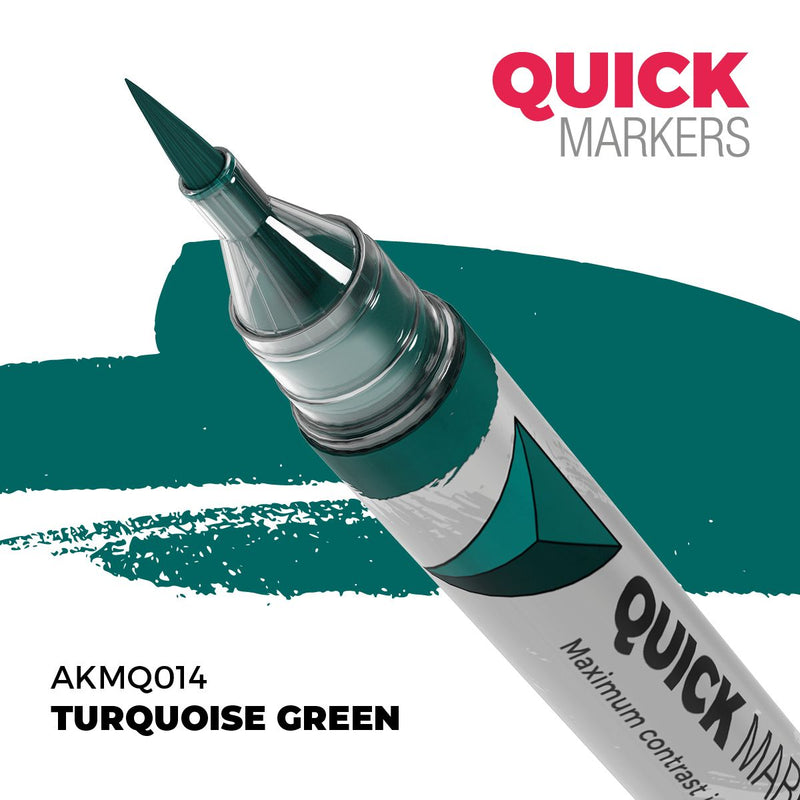 AKMQ014 Quick Markers - Turquoise Green